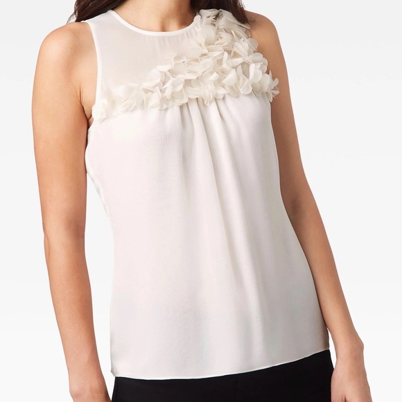 Ecru Cream Silk Top. L - Picture 5 of 5